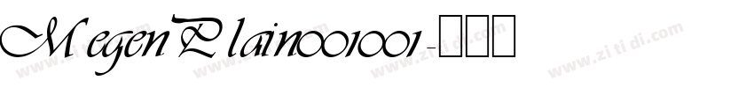 Megen Plain001001字体转换
